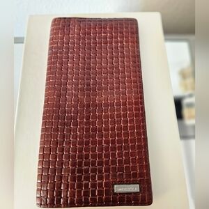 Authentic Giorgio Armani Brown Leather Bifold Wallet Men’s Designer Luxury